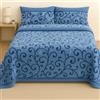 Corredocasa Set Completo Lenzuola in Morbido Pile, Alta qualità con Diverse Fantasie Eleganti per Un Comfort Avvolgente, Ideale per Un Letto Caldo e Accogliente (Celeste, Matrimoniale)