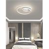 Partenopea Plafoniera Lampadario da soffitto a led con Luci cerchi Design Stile Moderno Lampada per Camera Cucina Salotto Locali Commerciali (Spiral luce Naturale)