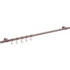 VI.TEL. Tubo porta utensili da cucina sotto pensile, 90 cm, con ganci, barra portautensili, da appendere, appendino utensili cucina - Made in Italy (Bronzato)