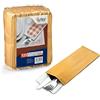 Astor PZ 125 BUSTA PORTAPOSATE SACCHETTO IN CARTA PAGLIA 10 X 25 + TOVAGLIOLO 40 X 40 BUSTA PORTA COLTELLO CUCCHIAIO PORTA POSATE PER APERITIVO APERICENA E HAPPY HOUR PER ALIMENTI (100)