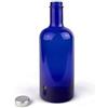 BELLEROFONTE Bottiglia modello GIN in Vetro Blu solarizzata per Acqua 750 ml con tappo