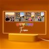 Cristal Plaque Lampada Con Foto LGTBI - Foto Lampada Personalizzata con 4 Immagini e Dedica - Idee Regalo di Coppia Acrilico LED Targa Personalizzate Amore Orgoglio e Anniversari