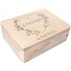 Creative Deco Il tuo Testo Personalizzata Scatola Regalo di Legno | Personalizzato Scatola dei Ricordi | Per Donna, Uomo e Coppie | Stampa a colori | Per Compleanno, Pasqua, Feste | Cuore e Fiore