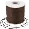 Bestewelry Cordoncino in poliestere cerato, 169 metri, 0,5 mm, filo per perline per la realizzazione di gioielli e bracciali, macramè e cuoio, colore: marrone sella