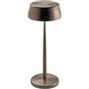 Zafferano, Lampada Sister Light Wi-Fi, Lampada da Tavolo Ricaricabile e Senza Fili con Controllo da Remoto, per Salotto ed Esterni, Dimmer a Step, 2200-4000 K, Altezza 32,8 cm, Colore Rame