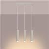 SOLLUX lighting Lampada Da Soffitto Lampada Da Sospensione In Alluminio 3 Paralumi 45 x 5,6, x 98 cm GLOOW Beige Lampadina LED 3000K luce calda inclusa