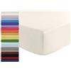 Tata Home Lenzuolo sotto con Angoli ed Elastici 100% Cotone Misura cm 180x210 Letto Matrimoniale Due Piazze Altezza cm 25 Colore Beige Made in Italy 57 Fili al cm2