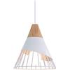 Mengjay Lampada a sospensione Vintage industriale, creativo battuto lampadario in ferro adatto per sala da pranzo e un da cucina, E27, lampadina non inclusa(Bianco)