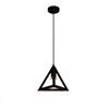 Teramo led Lampadario Moderno A Sospensione A Fasce Intrecciate BIANCO O NERO In Ferro Verniciato Opaco Attacco 1xE27 Lunghezza Filo Regolabile 100cm (LAMPADINA NON INCLUSA) (NERO TRIANGOLO)