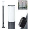 hofstein Lampada da esterno Caserta con presa, lampada moderna con base in metallo/plastica in antracite/bianco, luce di percorso 110 cm, E27, illuminazione da giardino IP44, senza lampadina/e