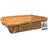Sicignano Casalinghi Ingrosso Casalinghi Sicignano Cesto in Vimini Decorativo, per Regalo, Festività, Pasqua, Natale, con Accessori Opzionali per Confezione (Miele, cm.36x27x10h - Rettangolare)