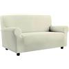 Corredocasa Copripoltrona e Copridivano 2/3/4 Posti Millerighe No Stiro Made in Italy Vari Colori in Tessuto Elasticizzato (Panna, 4 Posti 250-300 cm)