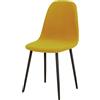 Meigeh Coprisedie scandinave da Pranzo Fodera per Sedia scandinava per Sala da Pranzo Fodere Coprisedia scandinave a Forma Curva Coprisedia Elasticizzati 2 Pezzi Curcuma