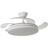 ABRILA TODOLAMPARA Ventilatore da soffitto con luce LED motore DC SCORPION Bianco Pale Retrattili 107 D