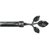 emmevi Bastone Tenda Ferro Estendibile Asta Scorritenda mod.BASTONE TENDA FOGLIE 160-300 NERO ARGENTO