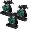 Baroni Home Set di 3 Porta Zampirone in Metallo Portazampirone da Interno o da Esterno da Interrare in Vasi o nel Giardino Fantasia, Gatti Neri 16x5x18 cm