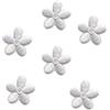 Blausky 30 pezzi 3 cm di toppe termoadesive, toppe floreali da stirare Mini adesivi floreali ricamati per cucire a mano fai da te per T-Shirt, jeans, abbigliamento, cappelli, Ripara il buco, bianco