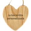 Incidiamo i tuoi sogni Targhetta in Legno Fuoriporta Personalizzabile Cuore 15 CM con Corda in Canapa da Appendere per Porta Targa Personalizzata con Frase Scritta Cognome Nome Casa Natale Feste