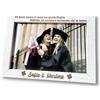 Generico Cornice personalizzata con dedica e foto inclusa, Portafoto personalizzabile con scritte, cornice in legno con incisione laser, regalo (Miami, 10 x 15 cm)