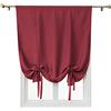 ele ELEOPTION Tenda Oscurante Semplice con Lacci, con Tasca per Asta, per Isolamento Termico, Oscurante, per Camera da Letto, Soggiorno, Cucina, Finestra Piccola, Poliestere (60x120cm, Vino Rosso)