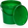 BenBow Cubo con tapa 1l verde 100x 1 litros - apto para alimentos, resistente, hermético, a prueba de fugas, sin olores - contenedor de plástico para almacenamiento, con asa - vacío…