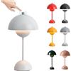 Starnearby Lampada da Tavolo LED senza Fili Ricaricabile, Lampada Fungo da Tavolo, Lampada da Comodino Touch Dimmerabile, Luce Notturna con 3 Modalità di Luminosità, Lampada Decorativa Retrò