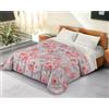 BANZAII TEXTILE INNOVATOR ONLINE Banzaii Trapunta Invernale in Ecopiuma da 380 gr/mq anallergica e traspirante - Piumone Caldo e Morbido - Prodotto in Italia - Una piazza Singolo 170x260 cm, Alessia Rosa