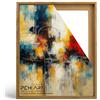 PCH[art] Cornice con giunti nascosti in quercia con finitura stagno | per quadri su telaio allungato | Dimensioni: 50x120 cm | Cornice senza vetro e pannello posteriore