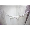 KS Handel 24 Asta ad arco in alluminio, 80 x 80 cm, ovale, per tenda da doccia, colore: bianco