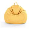 FANSU Copertura per Poltrona Sacco Puff Poltrona Senza Riempimento, Lino Tinta Unita Pouf Poltrona con Zip Poltrona a Sacco per Adulti e Bambini Interni, Casa, Soggiorno (XXL,Giallo)