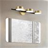 XINYASEE Lampada da parete/specchio a LED per bagno, moderna lampada da toeletta per interni, illuminazione regolabile a tre colori da 8W/12W, design a tre teste.(Tre teste.)