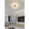 TEKHOME Lampadario Camera Da Letto Moderni, Oro/Argento, Plafoniera soffitto con cristalli di fuochi d'artificio, 10X G9, Lampade a sospensione pre Soggiorno, Cameretta PN-13 (ORO)