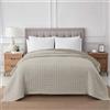 IlGruppone Passione Casa Trapuntino Coperta Primaverile Bicolore Trapunta Anallergica Piumino Mezza Stagione Antiacaro Colorato Tinta Unita Microfibra Manopesca Duck Friendly(Matrimoniale)