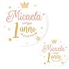 FERDINANDO FAMA' FAMÀ - Etichette Adesive Personalizzate Compleanno Bimbi Stelle Ø 38 mm - Sticker Personalizzati con Nome e Data 175pz