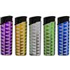 Generico 50 Accendini Ricaricabili in Diversi Colori Box da 50 Pezzi Accesori per Fumatori (50pz glitter triangles)