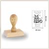Trodat Ex Libris Timbro Personalizzabile | Ex Libris Timbro Personalizzato in Legno | GATTO | Template Grafici Pronti da Personalizzare | Idea Regalo per Appassionati di Lettura