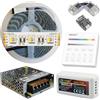 Mondo Strisce Led: RGB+Bianco Caldo 4in1. Kit da 5 Metri con 1 Trasformatore da 60W 12V e 1 Controller +1 Pannello. Con 300 Led RGB+WW sviluppa 2500+2500 Lumen. Striscia RGBW Ip20
