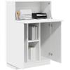 vidaXL Scrivania Bianco 71,5 x 31,5 x 106,5 cm Legno Multistrato, Scrivania per Ufficio Moderno, Design Compatto, Tavolo Resistente, mensole per Il Riposo, Stile Minimalista