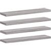 vidaXL Mensole Parete 4pz Grigio Sonoma 40x10x1,5cm Legno Multistrato