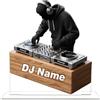GMDLSK Targhetta Personalizzata Nome DJ per Scrivania - Placca Acrilica 2D con Base Acrilico, Regalo Elegante per Appassionati di Musica e Decorazione Moderna