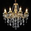 SXSHEYS Lampadario di Cristallo Giallo di Lusso Europeo a LED per Soggiorno, Ristorante, Camera da Letto, Villa, Hotel, Edificio Duplex, Negozio di Abbigliamento, Salone di Bellezza, Bar (HA 8 luci)
