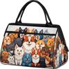 Mexpekil Borsone da viaggio impermeabile borsa da palestra Carry On Weekend Borse per la notte Grande bagaglio a mano borse per donne uomini bambini, Famiglia Di Cani