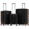 Flight Knight Valigie Rigide in ABS Leggere con 4 Ruote, Bagaglio a mano da cabina approvato per oltre 100 compagnie aeree come EasyJet, British Airways, RyanAir, Emirates e molte altre