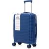 R.Leone Valigia da 1 Fino a Set 3 Bagaglio a mano 55x40x20 Ryanair, Medio, Grande Ultra Strong Antiurto Trolley leggero 8 ruote Polipropilene 6080 (Blu, S Bagaglio a mano)