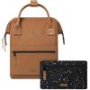 Cabaïa - Zaino Adventurer Torino - Mini 10L - Idrorepellente - scomparto per PC fino a 10,5″ - 2 tasche intercambiabili - Vegan certificato - Zaino da viaggio, lavoro e scuola - Marrone