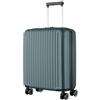 R.Leone Ryanair 55x40x20 cm Valigia Trolley Bagaglio a mano 4 Ruote in ABS Autonomo 999 (Verde Militare, Valigia 55x40x20 cm)