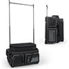 Bagasin Borsa da danza con supporto per abiti, 28 - borsone trolley per costumi da danza, borsa da viaggio con appendiabiti, borsa porta abiti per competizioni di danza (Nero)