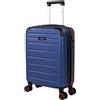 JASLEN - Bagaglio A Mano Rigido Leggero Bagaglio A Mano 55X40X20 con 4 Ruote Silenziose Trolley Cabina Viaggio Aereo Ergonomico Durevole. Compatibile Ryanair, Blu
