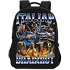 Generic Zaino per bambini Tralalerotralala, borsa da scuola con tasca frontale per animali italiani Brainrot AI per ragazzi e ragazze,Style 4