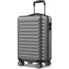 NUMADA - Trolley Bagaglio a Mano Upfly 20' ABS (53x33,5x22cm) con chiusura a combinazione e 4 ruote doppie a 360. Valigia da cabina rigida resistente e leggera con interni a scomparti | Grigio